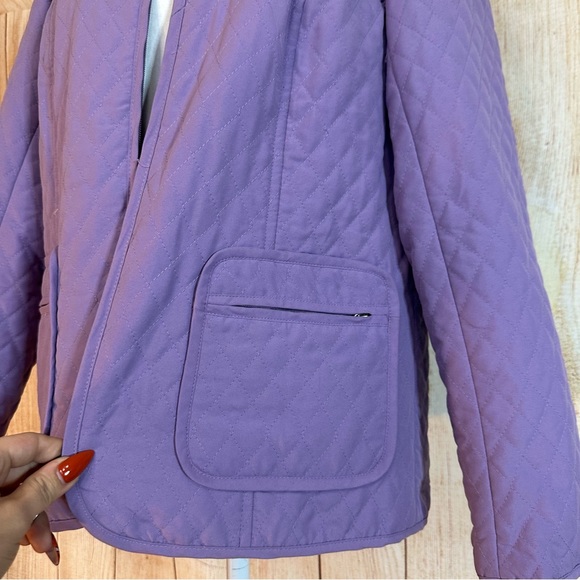 JM Collection Soft Cozy Warm Lavender Purple Quilted Jacket - Picture 6 of 8